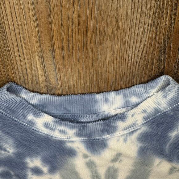 American Eagle crop tie dye Oversized Sweatshirt MEDIUM soft stretchy pullover - Picture 8 of 9